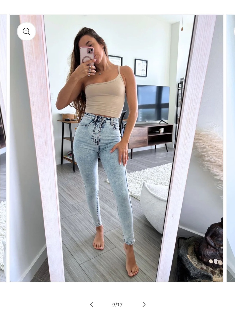 High-Rise Light Blue Wash Skinny Jeans